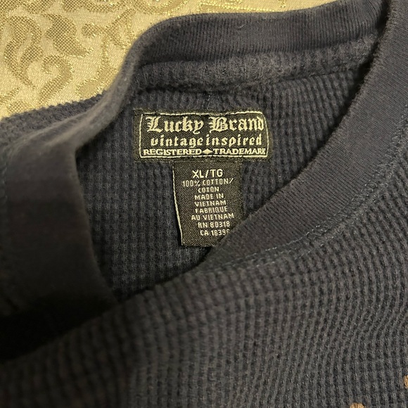 Lucky Brand, blue thermal, long sleeve shirt - Picture 2 of 2